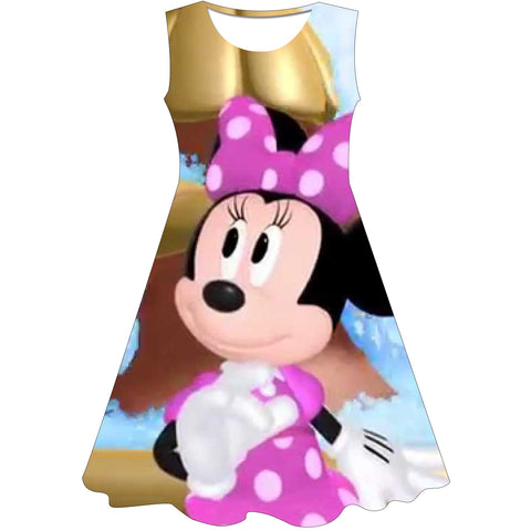 Christmas Dress Girls Clothes Minnie Mouse Birthday Party Kids Dresses for Girls Halloween Carnival Easter Princess Costume 0-8Y