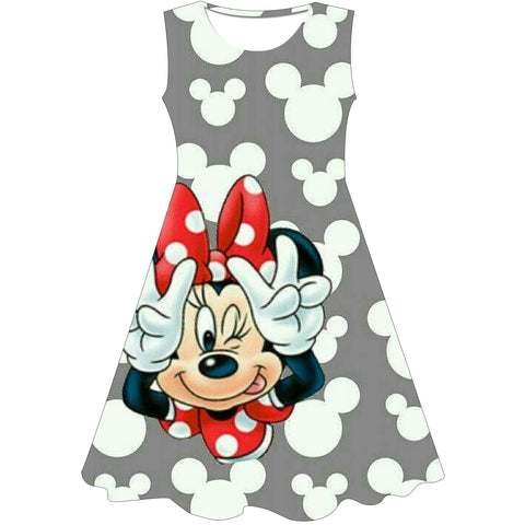 Christmas Dress Girls Clothes Minnie Mouse Birthday Party Kids Dresses for Girls Halloween Carnival Easter Princess Costume 0-8Y