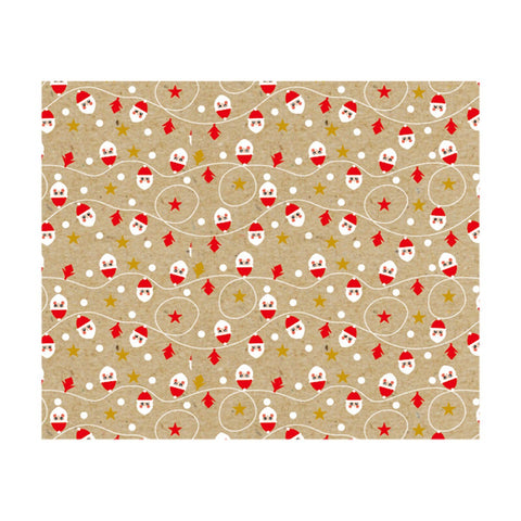 Christmas Gift Wrapping Paper Santa Claus Snowflake Pattern Gift Wrap Artware Kraft Paper Christmas Decorative Gift Packaging