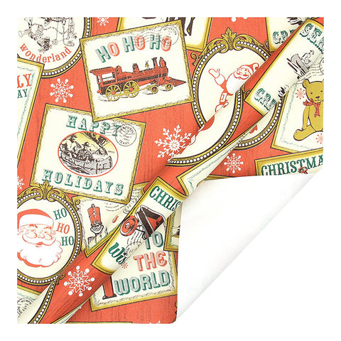 Christmas Gift Wrapping Paper Santa Claus Snowflake Pattern Gift Wrap Artware Kraft Paper Christmas Decorative Gift Packaging