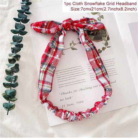 Christmas Grid Headband Merry Christmas Decor For Home 2022 Christmas Ornament Natal Xmas Gifts Navidad Noel Happy New Year 2023