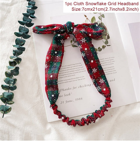 Christmas Grid Headband Merry Christmas Decor For Home 2022 Christmas Ornament Natal Xmas Gifts Navidad Noel Happy New Year 2023