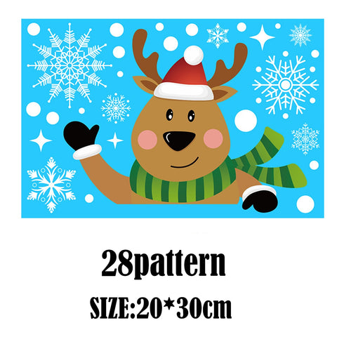 Christmas Santa Claus Window Stickers Wall Ornaments Christmas Pendant Merry Christmas For Home Decor New Year Stickers 2022