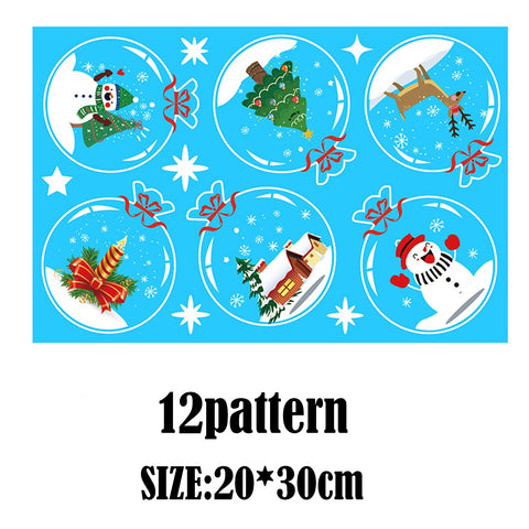 Christmas Santa Claus Window Stickers Wall Ornaments Christmas Pendant Merry Christmas For Home Decor New Year Stickers 2022