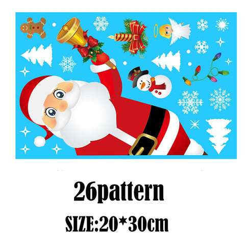 Christmas Santa Claus Window Stickers Wall Ornaments Christmas Pendant Merry Christmas For Home Decor New Year Stickers 2022