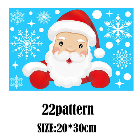 Christmas Santa Claus Window Stickers Wall Ornaments Christmas Pendant Merry Christmas For Home Decor New Year Stickers 2022