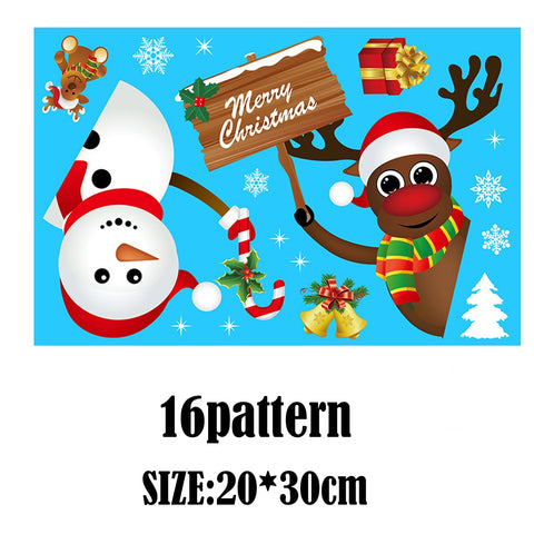 Christmas Santa Claus Window Stickers Wall Ornaments Christmas Pendant Merry Christmas For Home Decor New Year Stickers 2022