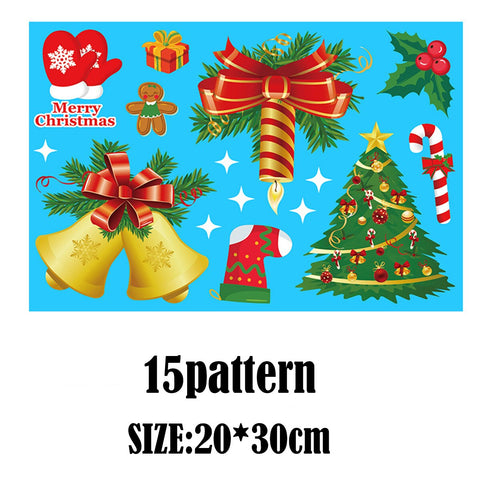 Christmas Santa Claus Window Stickers Wall Ornaments Christmas Pendant Merry Christmas For Home Decor New Year Stickers 2022