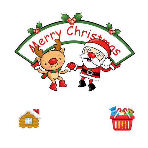Christmas Santa Claus Window Stickers Wall Ornaments Christmas Pendant Merry Christmas For Home Decor New Year Stickers 2022