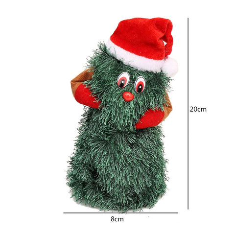 1PCS Christmas Tree Dolls Rotating Dancing Singing Cute Electric Xmas Tree Doll Funny Musical Electric Xmas Tree Toy Home Decoration