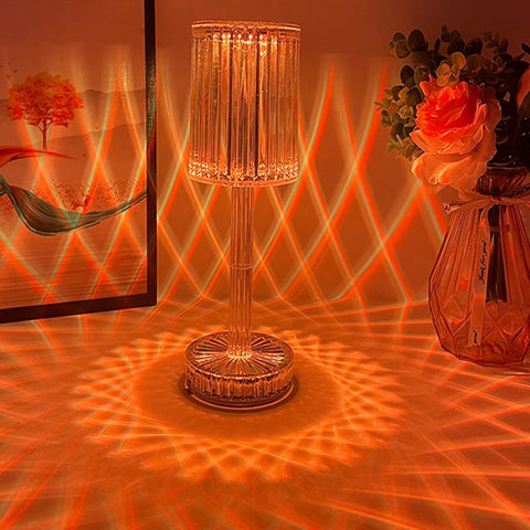 Crystal Table Lamp Touch Remote Control Acrylic Night Lamp Rechargeable Bedside Lamp LED Night Light Room Lights Decoration