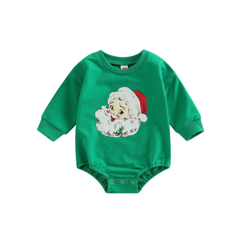 Fashion Christmas Baby Rompers 0-24M Toddler Newborn Infant Boys Girls Cotton Cartoon Print Long Sleeve Xmas Jumpsuits Clothes