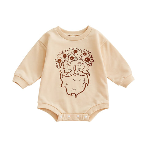 Fashion Christmas Baby Rompers 0-24M Toddler Newborn Infant Boys Girls Cotton Cartoon Print Long Sleeve Xmas Jumpsuits Clothes