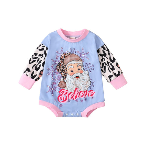 Fashion Christmas Baby Rompers 0-24M Toddler Newborn Infant Boys Girls Cotton Cartoon Print Long Sleeve Xmas Jumpsuits Clothes