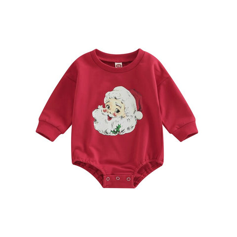 Fashion Christmas Baby Rompers 0-24M Toddler Newborn Infant Boys Girls Cotton Cartoon Print Long Sleeve Xmas Jumpsuits Clothes