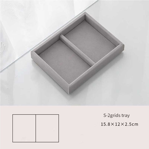 Fashion Portable Velvet Jewelry Ring Jewelry Display Organizer Box Tray Holder Earring Jewelry Storage Case Showcase