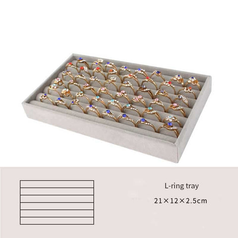 Fashion Portable Velvet Jewelry Ring Jewelry Display Organizer Box Tray Holder Earring Jewelry Storage Case Showcase