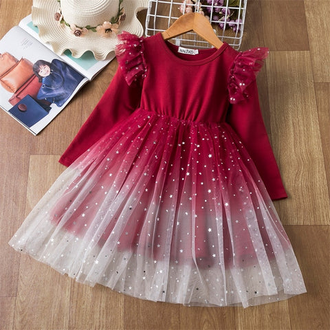 Girls Christmas Dress Knitting Sweater Dress for Girls Winter Dress Autumn Full Sleeve Elk Deer Printing Girl Clothes New Year
