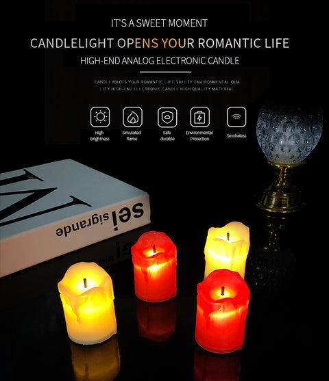 6/12Pcs Flameless LED Candle Light Bright Battery Operated Tea Light with Realistic Flames Christmas Holiday Wedding Home Decor