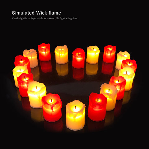 6/12Pcs Flameless LED Candle Light Bright Battery Operated Tea Light with Realistic Flames Christmas Holiday Wedding Home Decor