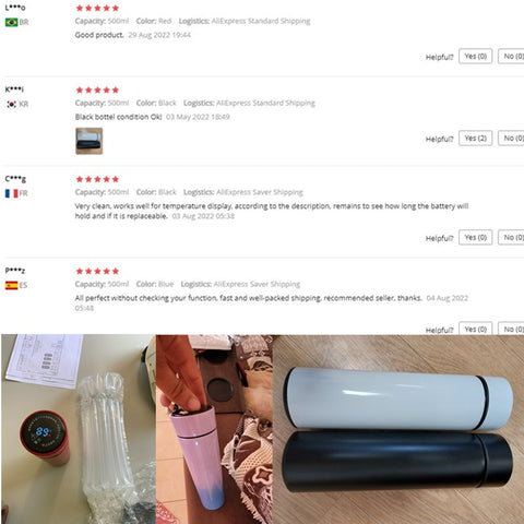 Intelligent Stainless Steel Thermos Bottle Temperature Display Water Bottle Vacuum Flasks Coffee Cup Gifts garrafa termica agua