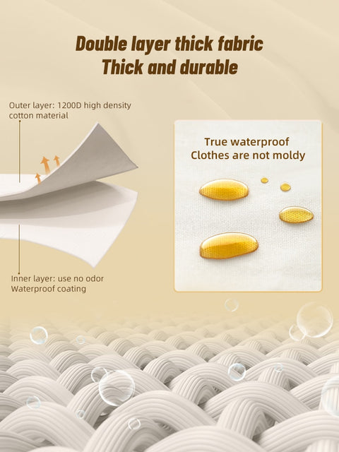 Joybos Fabric Foldable Storage Organizer Large Capacity Home Storage Box for Clothes Quilt Blanket Wardrobe Clothing Organizer