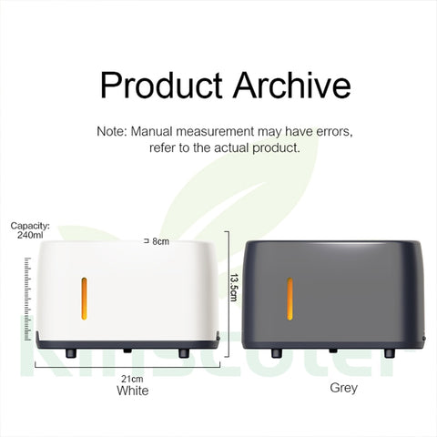 240ml Flame Humidifier Essential Oil Aroma Diffuser With Remote Control RGB Color Lighting Simulation Fire Effect