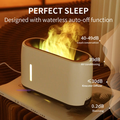 240ml Flame Humidifier Essential Oil Aroma Diffuser With Remote Control RGB Color Lighting Simulation Fire Effect