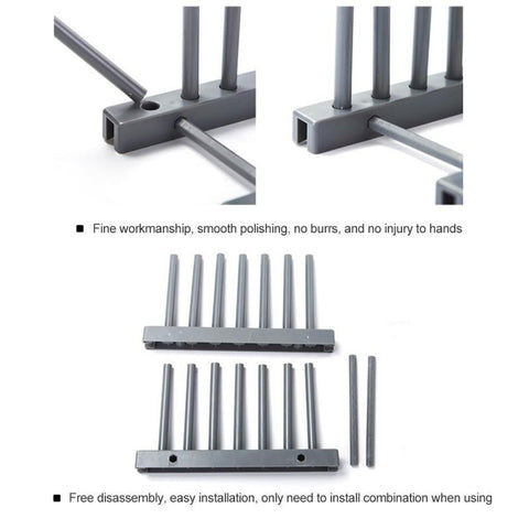 Kitchen Pot Lid Storage Holder Rack Cooking Spoon Dish Pan Cover Stand Rack Kitchen Organizer Shelf Household Drain Rack