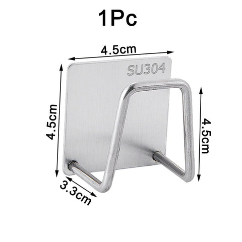 Kitchen Sponges Holder Self Adhesive Sink Sponges Drain Drying Rack 304 Stainless Steel Storage Holder Kitchen Sink Accessories