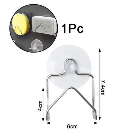 Kitchen Sponges Holder Self Adhesive Sink Sponges Drain Drying Rack 304 Stainless Steel Storage Holder Kitchen Sink Accessories