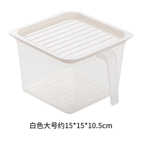Kitchen Storage Box Refrigerator Fresh-keeping Box with Handle Plastic with Lid Sealed Food Fruit Storage Box Storage Jar