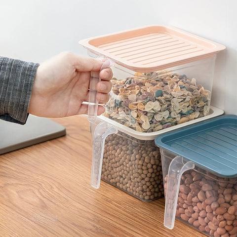 Kitchen Storage Box Refrigerator Fresh-keeping Box with Handle Plastic with Lid Sealed Food Fruit Storage Box Storage Jar