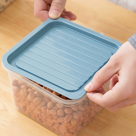 Kitchen Storage Box Refrigerator Fresh-keeping Box with Handle Plastic with Lid Sealed Food Fruit Storage Box Storage Jar