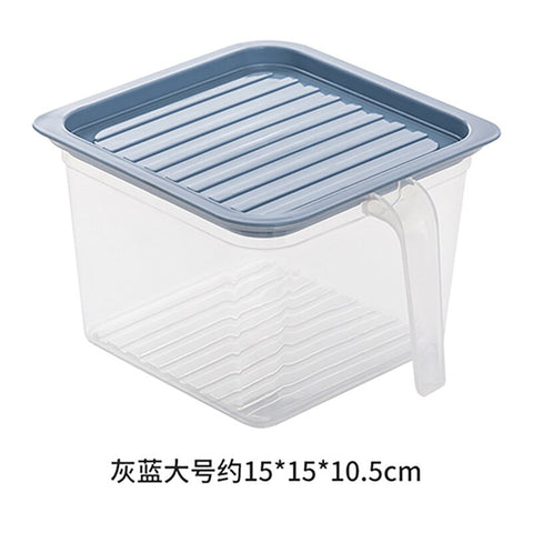 Kitchen Storage Box Refrigerator Fresh-keeping Box with Handle Plastic with Lid Sealed Food Fruit Storage Box Storage Jar