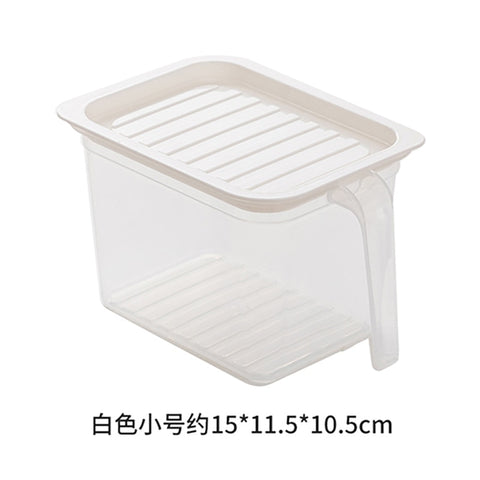 Kitchen Storage Box Refrigerator Fresh-keeping Box with Handle Plastic with Lid Sealed Food Fruit Storage Box Storage Jar
