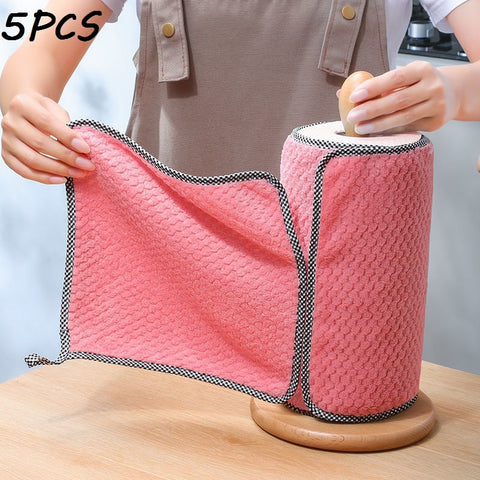 Kitchen daily dish towel, dish cloth, kitchen rag, non-stick oil, thickened table cleaning cloth, absorbent scouring pad