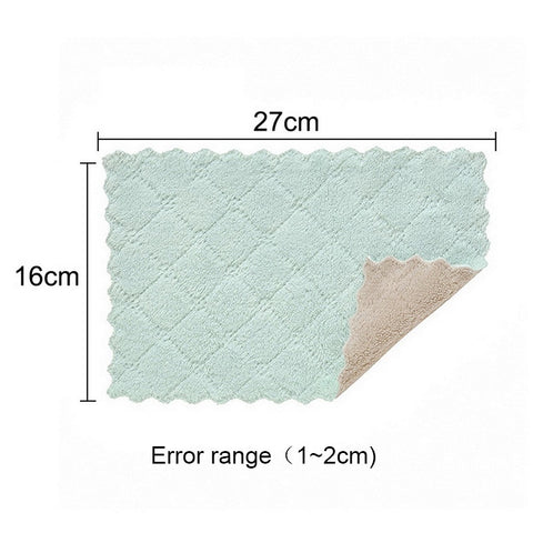 Kitchen daily dish towel, dish cloth, kitchen rag, non-stick oil, thickened table cleaning cloth, absorbent scouring pad