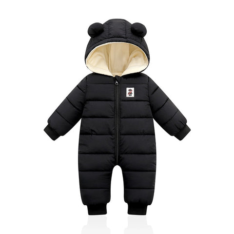 Autumn Winter Clothes Newborn Baby Boys Thick Cotton Jumpsuit For Baby Girls Hooded Romper Infant Christmas Costumes 3-12M