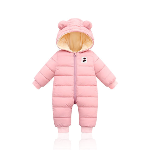Autumn Winter Clothes Newborn Baby Boys Thick Cotton Jumpsuit For Baby Girls Hooded Romper Infant Christmas Costumes 3-12M