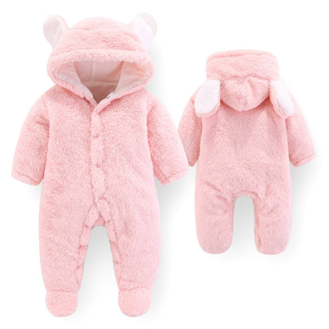 Autumn Winter Clothes Newborn Baby Boys Thick Cotton Jumpsuit For Baby Girls Hooded Romper Infant Christmas Costumes 3-12M