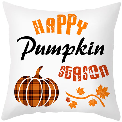 Happy Thanksgiving Cushion Cover Cartoon Maple leaf Pumpkin Pillow Case 45x45cm Halloween Autumn Decor Christmas 2022
