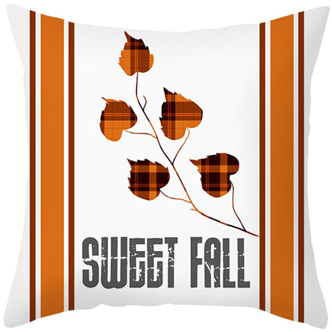 Happy Thanksgiving Cushion Cover Cartoon Maple leaf Pumpkin Pillow Case 45x45cm Halloween Autumn Decor Christmas 2022