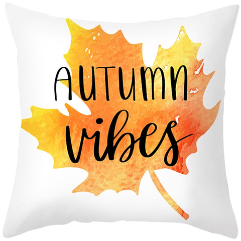 Happy Thanksgiving Cushion Cover Cartoon Maple leaf Pumpkin Pillow Case 45x45cm Halloween Autumn Decor Christmas 2022