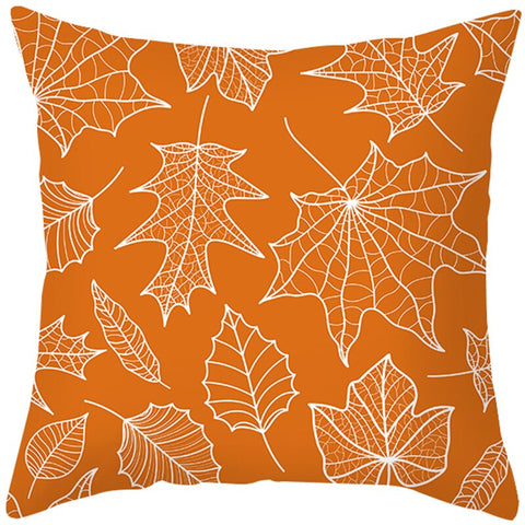 Happy Thanksgiving Cushion Cover Cartoon Maple leaf Pumpkin Pillow Case 45x45cm Halloween Autumn Decor Christmas 2022
