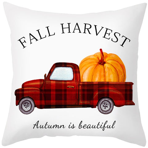 Happy Thanksgiving Cushion Cover Cartoon Maple leaf Pumpkin Pillow Case 45x45cm Halloween Autumn Decor Christmas 2022