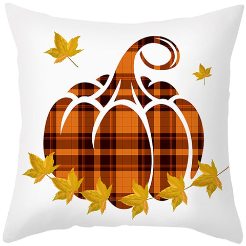 Happy Thanksgiving Cushion Cover Cartoon Maple leaf Pumpkin Pillow Case 45x45cm Halloween Autumn Decor Christmas 2022