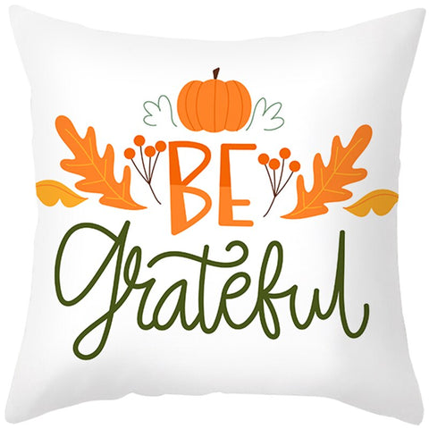 Happy Thanksgiving Cushion Cover Cartoon Maple leaf Pumpkin Pillow Case 45x45cm Halloween Autumn Decor Christmas 2022
