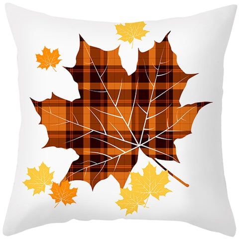 Happy Thanksgiving Cushion Cover Cartoon Maple leaf Pumpkin Pillow Case 45x45cm Halloween Autumn Decor Christmas 2022