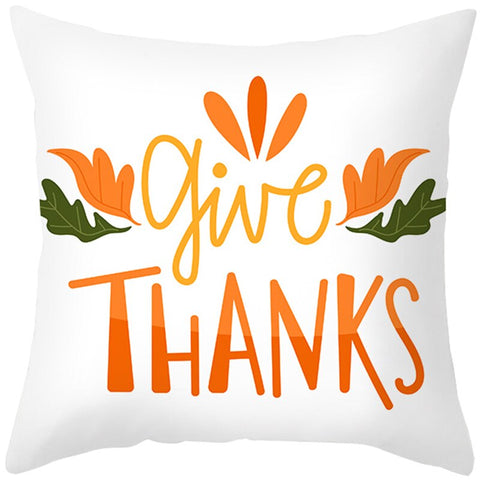 Happy Thanksgiving Cushion Cover Cartoon Maple leaf Pumpkin Pillow Case 45x45cm Halloween Autumn Decor Christmas 2022